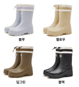 여성용 스트링 레인부츠 4가지 컬러